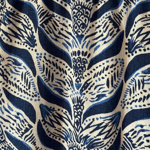 Lilly Pulitzer Mermaid Tail 100% Linen Pants Bal Harbor Size XS Blue White - Picture 3 of 13